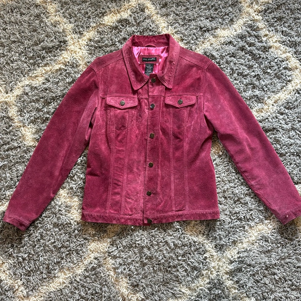Stunning vintage suede jacket with a silk liner.